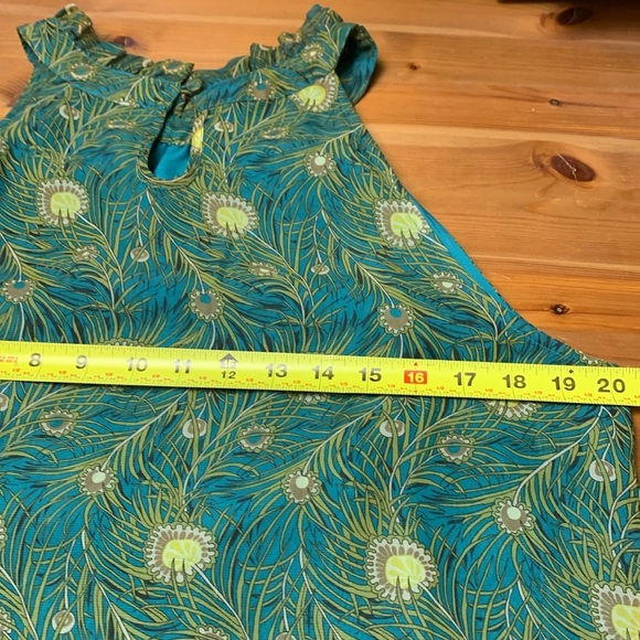 Liberty of London fully lined top with rich  Peacock feathers - Picture 9 of 11